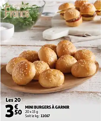 Auchan Mini burgers à garnir offre