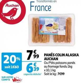 Auchan Auchan panés colin alaska offre