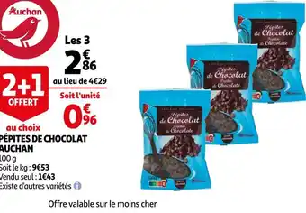 Auchan Auchan pépites de chocolat offre