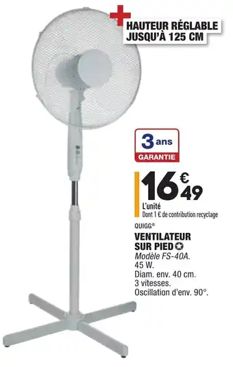 ALDI Ventilateur sur pied offre