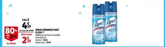 Auchan Lysol spray désinfectant offre