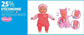Auchan Nenuco bon plan sur tous les jouets de la marque nenuco offre