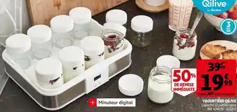 Auchan Qilive yaourtière offre