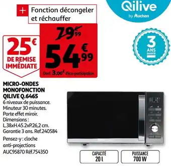 Qilive micro-ondes monofonction q.6465