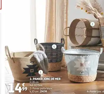 Auchan Panier jonc de mer offre