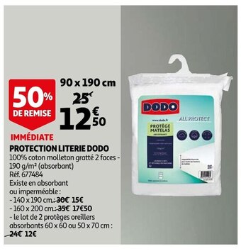 Auchan Dodo protection literie offre