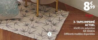 Auchan Actuel tapis imprimé offre