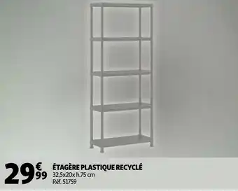 Auchan Étagère plastique recyclé offre