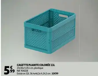 Cagette pliante colorée 11l