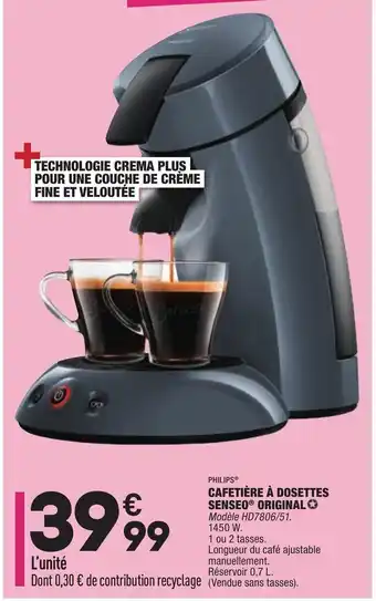 CafetiĂšre Ă dosettes senseo original