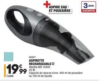 ALDI Aspirette rechargeable offre