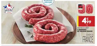 ALDI 2 saucisses de toulouse brasse offre