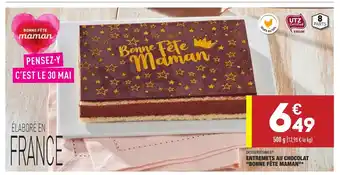 ALDI Entremets au chocolat "bonne fête maman" offre