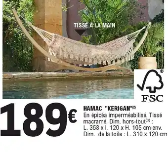 E.Leclerc Hamac "Kerigan" offre