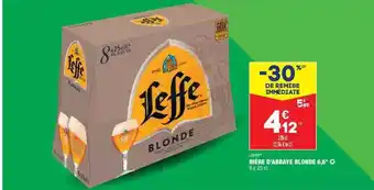 ALDI Bière D'abbaye Blonde 6,6° Leffe offre