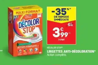 ALDI Lingettes Anti-décoloration Décolor Stop offre