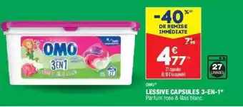 ALDI Lessive Capsules 3-en-1 Omo offre