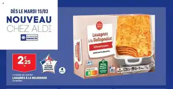 ALDI Lasagnes à La Bolognaise La Cuisine Des Saveurs offre