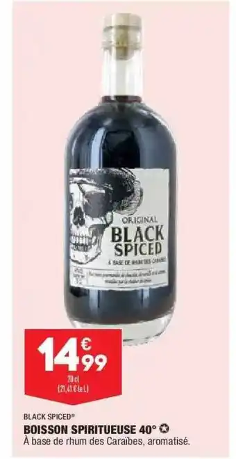 ALDI Boisson Spiritueuse 40° Black Spiced offre
