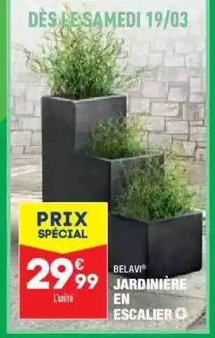 ALDI Jardinière En Escalier Belavi offre