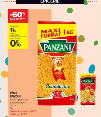 Carrefour Contact Pâtes Panzani offre