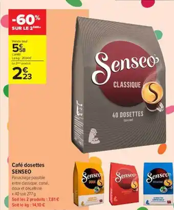 Carrefour Contact Café Dosettes Senseo offre