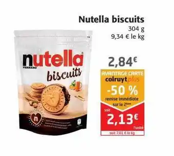 Colruyt Nutella Biscuits offre