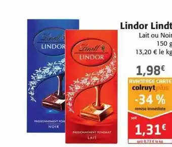 Colruyt Lindor Lindt offre