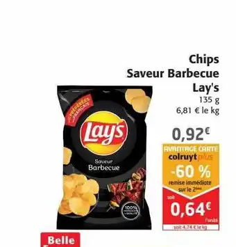 Colruyt Chips Saveur Barbecue Lay's offre