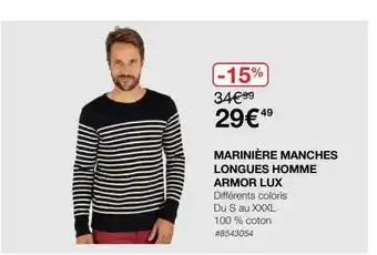 Costco Marinière Manches Longues Home Armor Lux offre