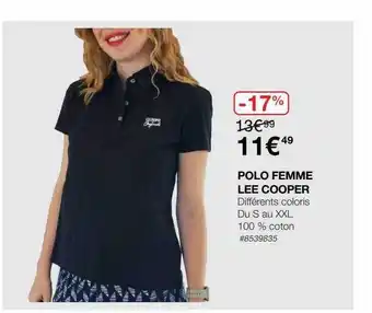 Costco Polo Femme Lee Cooper offre