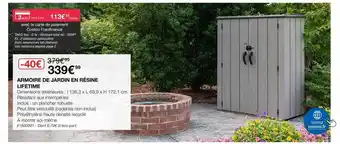 Costco Armoire De Jardin En Résine Lifetime offre