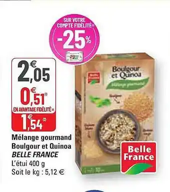 G20 Mélange Gourmand Boulgour Et Quinoa Belle France offre