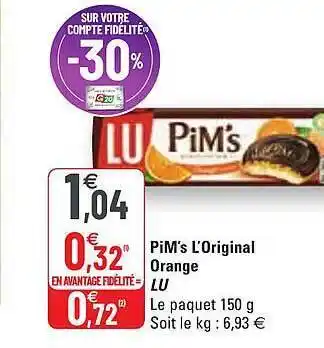 G20 Pim's L'original Orange Lu offre