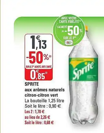 G20 Sprite Aux Arômes Naturels Citron-citron Vert offre