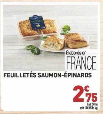 Feuilletés Saumon-épinards