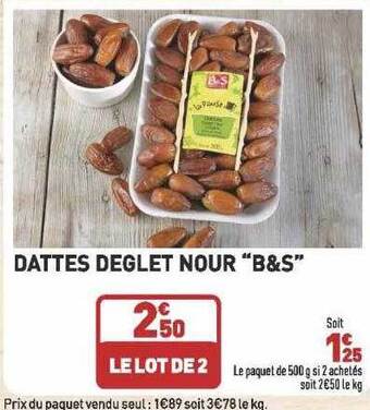 Grand Frais Dattes Deglet Nour offre