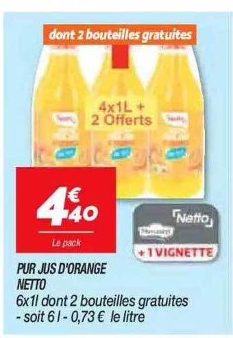Netto Pur Jus D'orange Netto offre