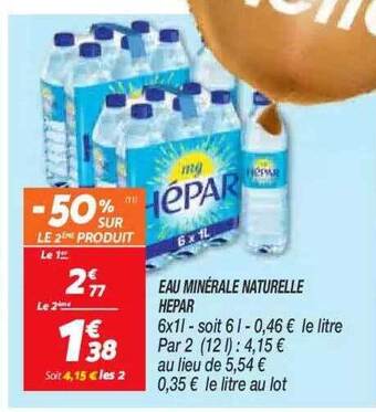Netto Eau Minérale Naturelle Hépar offre