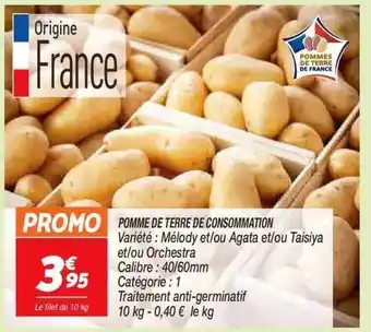 Netto Pomme De Terre De Consommation Mélody Et-ou Agata Et-ou Taisiya Et-ou Orchestra offre
