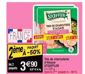 Migros Trio De Charcuterie D'alsace Stoeffler offre