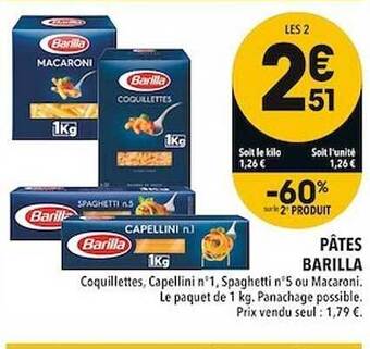 Supeco Pâtes Barilla offre