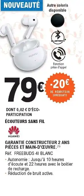 E.Leclerc Écouteurs sans Fil offre