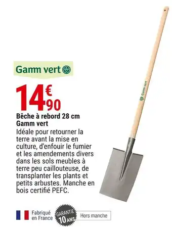 Gamm vert Bêche à rebord 28 cm gamm vert offre