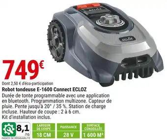 Ecloz robot tondeuse e-1200 connect