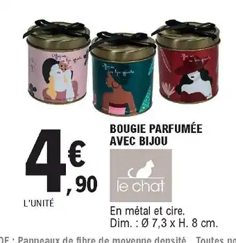 E.Leclerc Bougie parfumée Avec Bijou offre