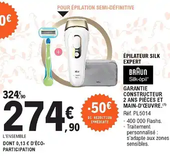 E.Leclerc Épilateur Silk Expert offre