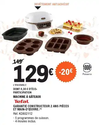 E.Leclerc Machine à gâteaux offre
