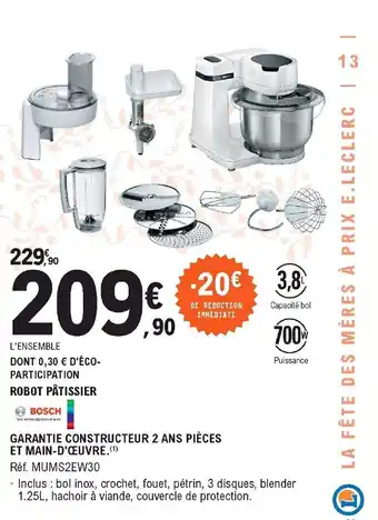 E.Leclerc Robot Pâtissier offre