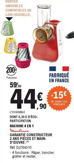 E.Leclerc Hachoir 4 en 1 offre